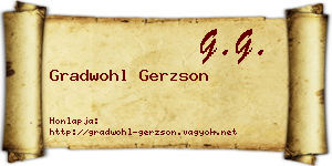 Gradwohl Gerzson névjegykártya